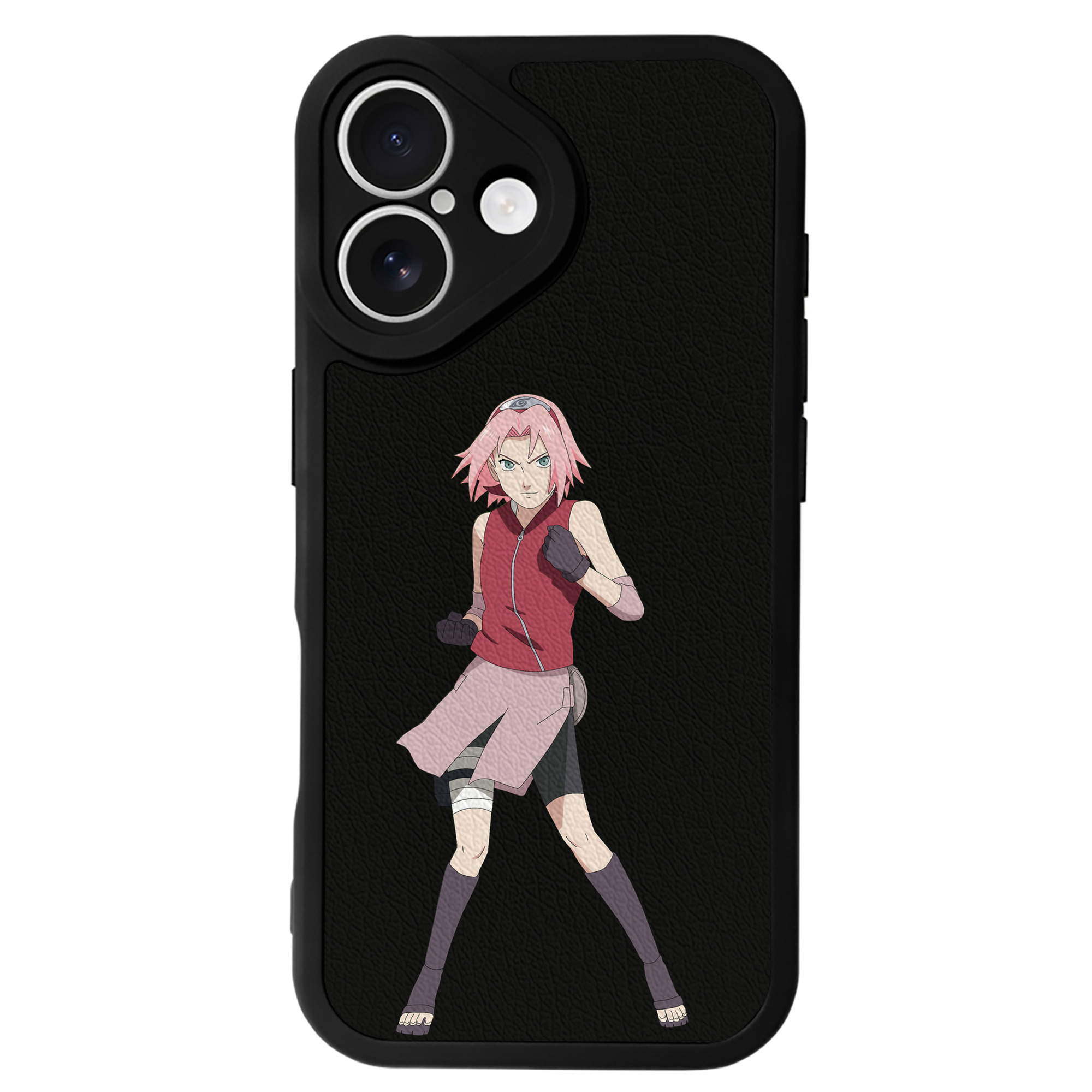 （画像用） NARUTO -ナルト- 春野サクラ Haruno Sakura 【iPhone 16シリーズ対応】シリコンスマホケース（レザー調） 材質：シリコン